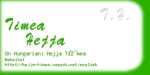 timea hejja business card